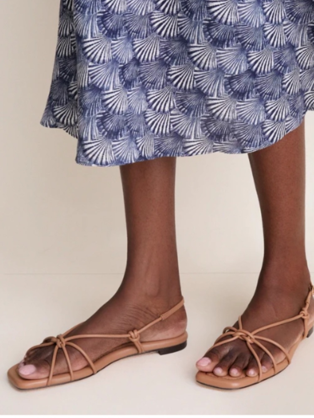 LOEFFLER RANDALL Karly Dune Leather Strappy Sandal